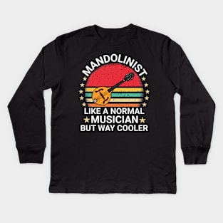 Mandolin Player Kids Long Sleeve T-Shirt